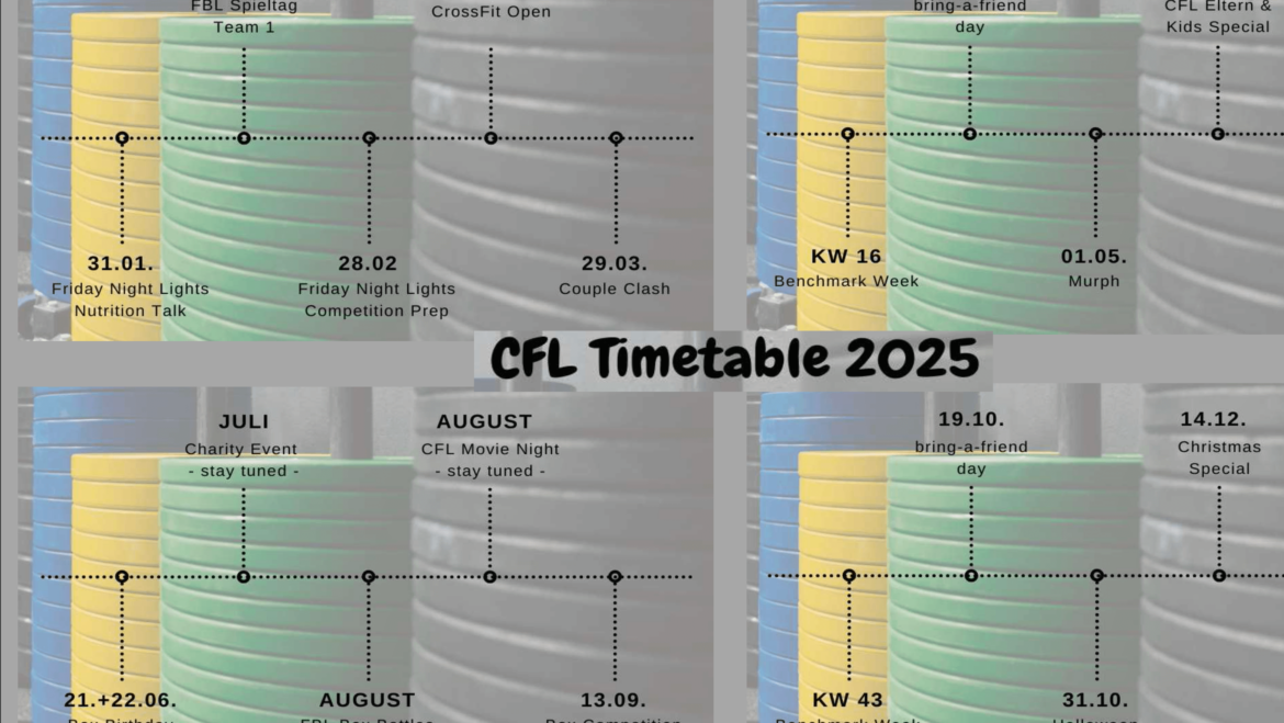 CFL TIMETABLE 2025